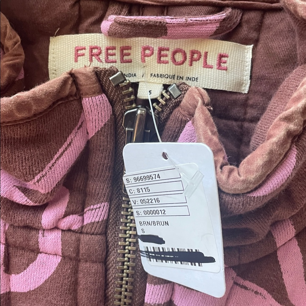 Free People Printed Dolman Jacket- Chocolate Combo - Picture 4 of 5